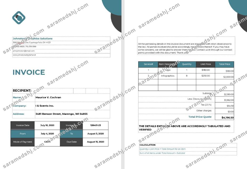 Self-Employed Invoice Template